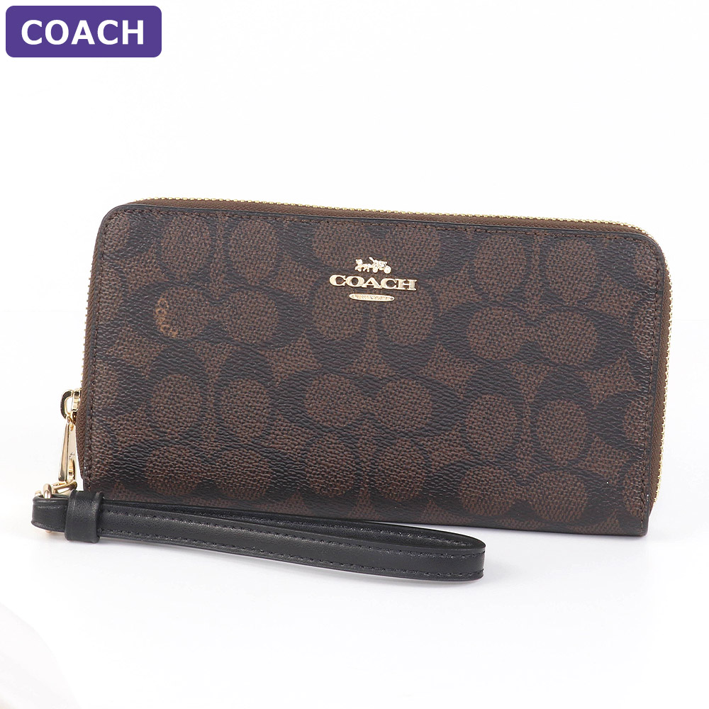 COACH COACH ロング ジップ アラウンド ウォレット・シグネチャー
