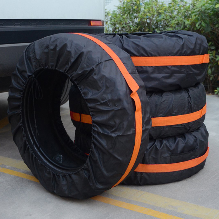  tire cover protective cover outer diameter 64cm/ width 20cm durability deterioration prevention keep hand attaching spare tire cover snow tire storage easy summer tire studless HOP-TRKC80C