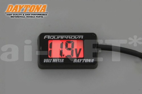  stock have DAYTONA Daytona 92386 compact voltmeter AQUAPROVA aqua ProVa digital meter voltmeter waterproof LED backlight 