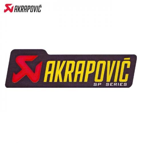  regular goods AKRAPOVIC/aklapo vi chi heat-resisting silencer sticker NEW Logo / aluminium 70X21mm P-HST4PO silencer emblem Akrapovic 