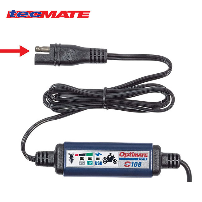  stock have Tec Mate OptiMate O-108v2 3300mA USB charger cable . discharge protection function installing 