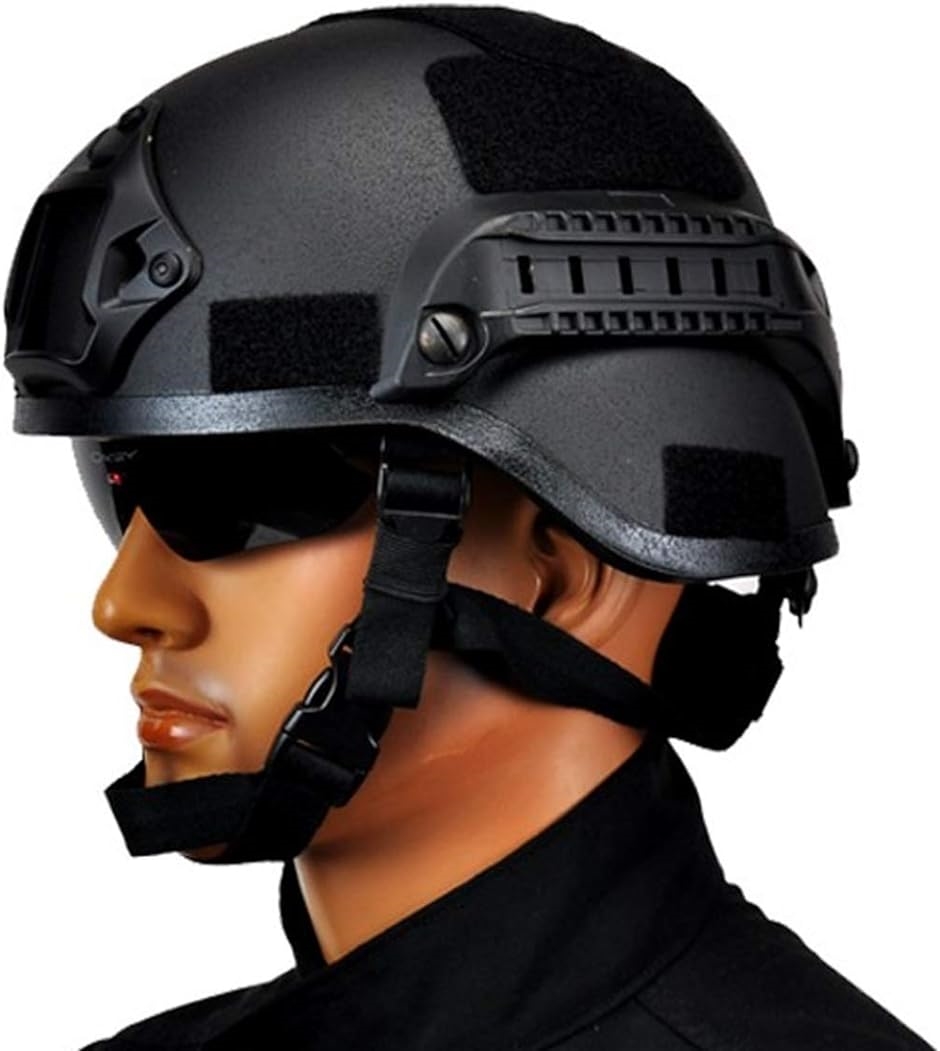  airsoft helmet Tacty karu helmet SWAT special squad military black for children ( head .53-57cm ( for children ))