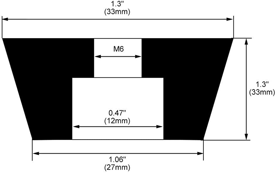 推奨 ワッシャー入り ゴム足 8個 セット D33x27xh33mm ビス止め ネジ止め クッション ゴム底 椅子 テーブル 家具 などに 使い勝手の良い