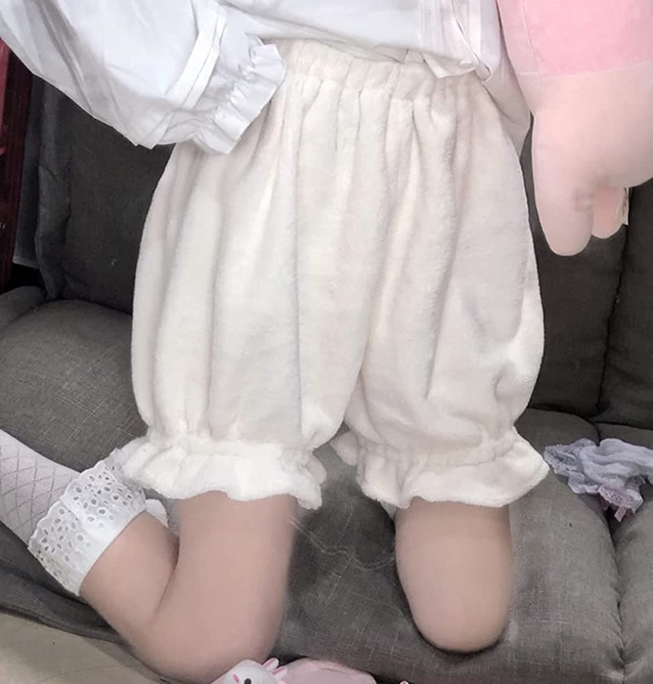 ほっこり 防寒 ドロワーズ かぼちゃパンツ コスプレインナー フリーサイズ B ホワイト Free Size Kpmkfnydad Institutpucnik Si