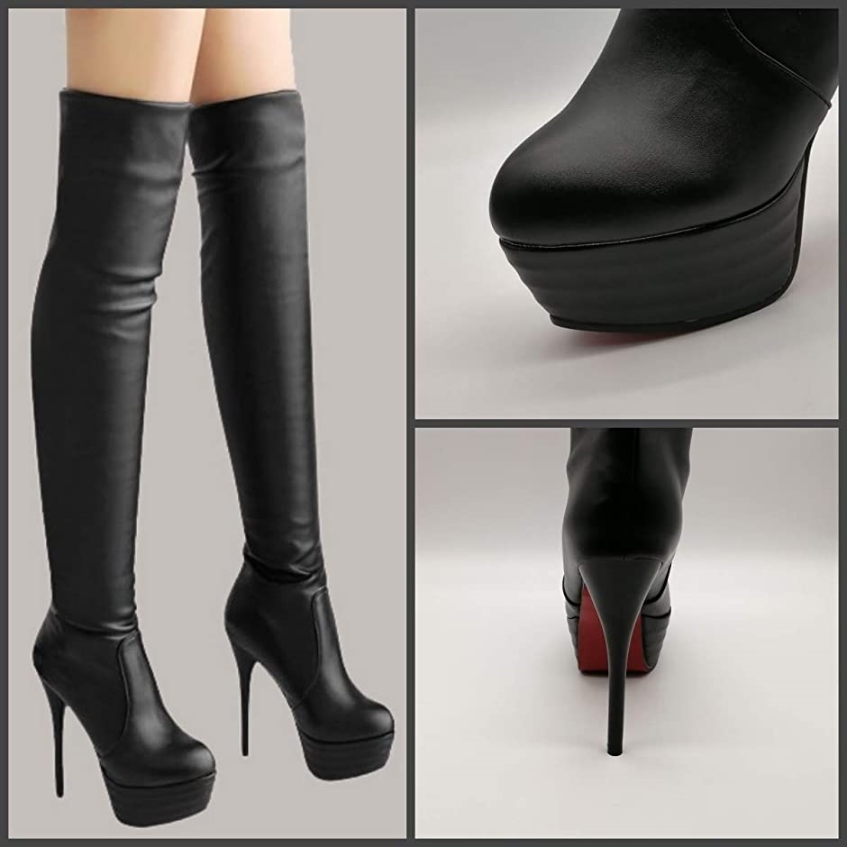 特価超激安 ニーハイブーツ 25 0 Cm ホリック Paypayモール店 通販 Paypayモール レディース 厚底 ピンヒール 黒 大きいサイズ 黒 ブラック 格安好評 Vanderschooten Com