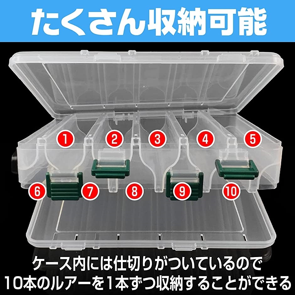 ルアーケース タックルボックス 釣り具 収納ケース フィッシング つり道具 ミノー 2個セット 与え ツール Mdm