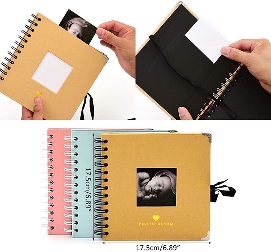 手作りアルバム 台紙 スクラップブック 迅速な対応で商品をお届け致します フォトアルバム 写真台紙 ブルー 手作りフォトフレーム