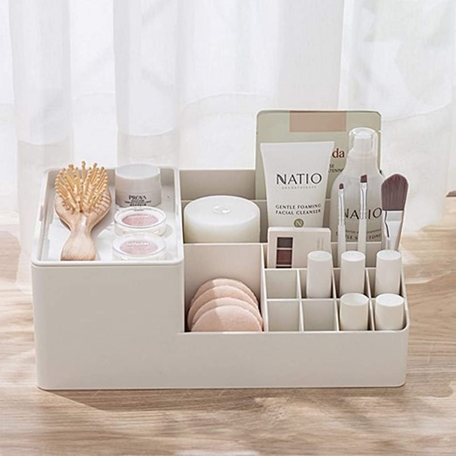 コスメボックス メイクボックス 化粧品収納ケース 卓上マルチ収納 ラック メイクブラシ 小物入れ 大容量 J69 Aホワイト ホリック Paypayモール店 通販 Paypayモール