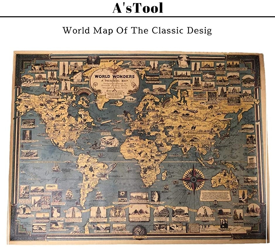 世界地図 アンティーク レトロ ポスター Aタイプ ホリック Paypayモール店 通販 Paypayモール