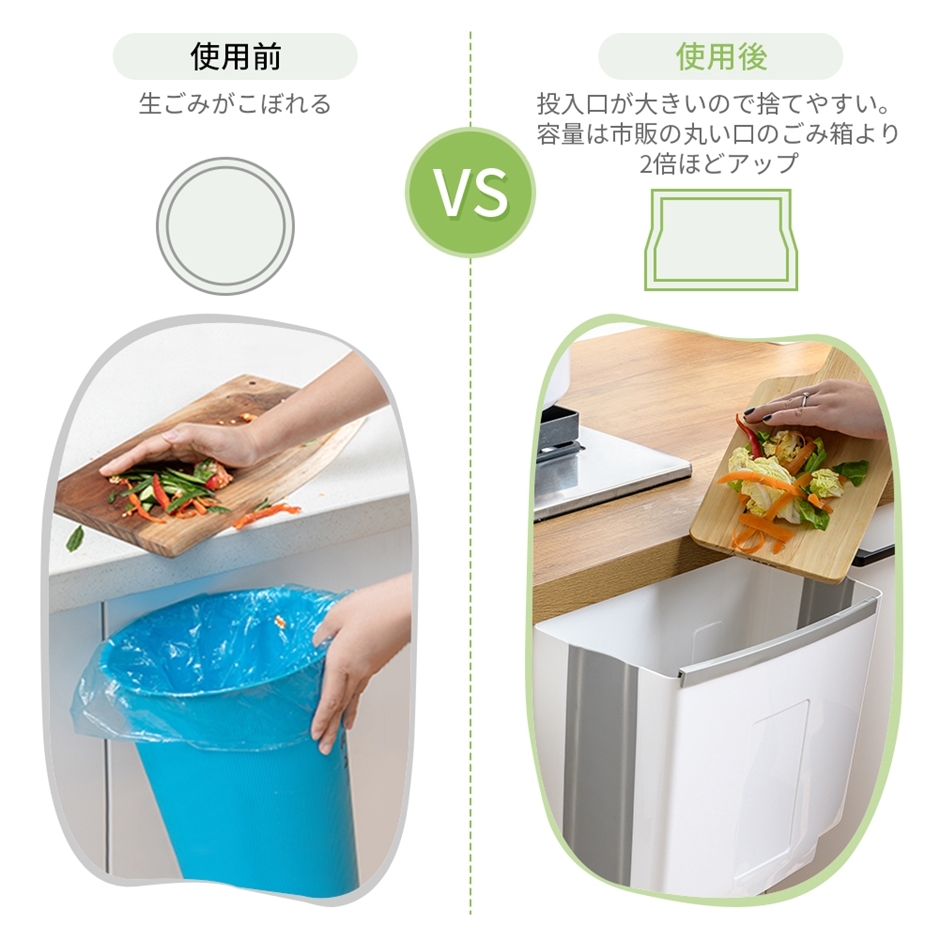 最大48 Offクーポン ゴミ箱 壁掛けゴミ箱 改良版 大容量 折りたたみゴミ箱 吊り下げゴミ箱 ダストボックス キッチン 車内 オフィスに適用 大口径 省スペース Mdm Columbiatools Com