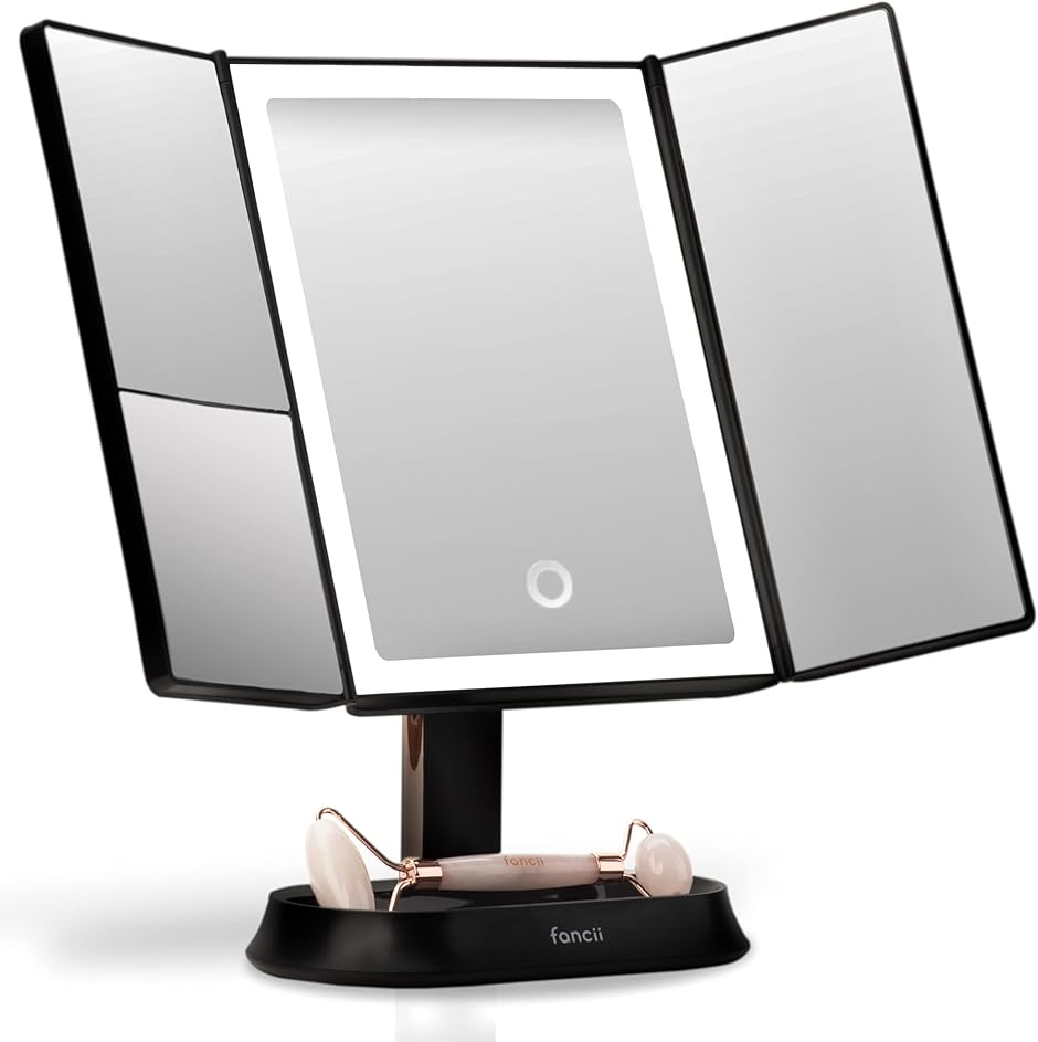  cosmetics mirror make-up mirror 5/7 times magnifying glass attaching 58 LED light Sora MDM( black )