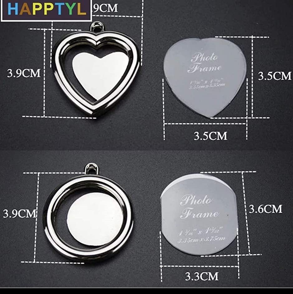 フォトフレーム キーホルダー 4種類セット ハート形 円形 長方形 斜方形 キーリング 記念日 プレゼント ミニ 写真入れ プリクラ スピード発送 ホリック 通販 Paypayモール
