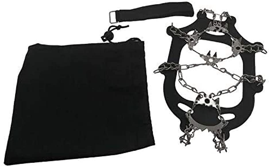 アイゼン 23本爪 靴底用 かんじき 滑り止め 転倒防止 チェーン式 Mサイズ スパイク ステンレス製 a W新作送料無料