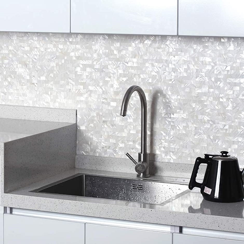 のコーナー 天然シェルモザイクタイル Whiteb ホリック Paypayモール店 通販 Paypayモール 貝殻タイルシール 防水耐熱 タイルシート 壁紙シール Diy内装壁タイル 台所用 Premium イルシーム Www Blaskogabyggd Is