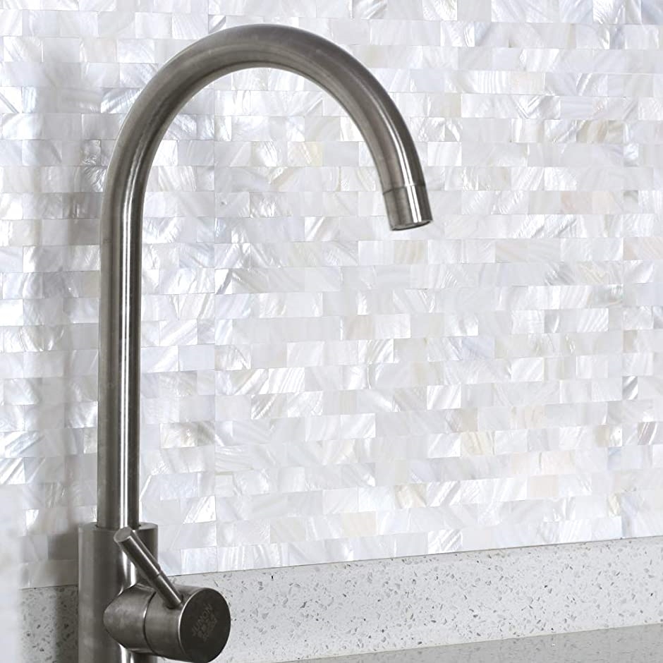 のコーナー 天然シェルモザイクタイル Whiteb ホリック Paypayモール店 通販 Paypayモール 貝殻タイルシール 防水耐熱 タイルシート 壁紙シール Diy内装壁タイル 台所用 Premium イルシーム Www Blaskogabyggd Is