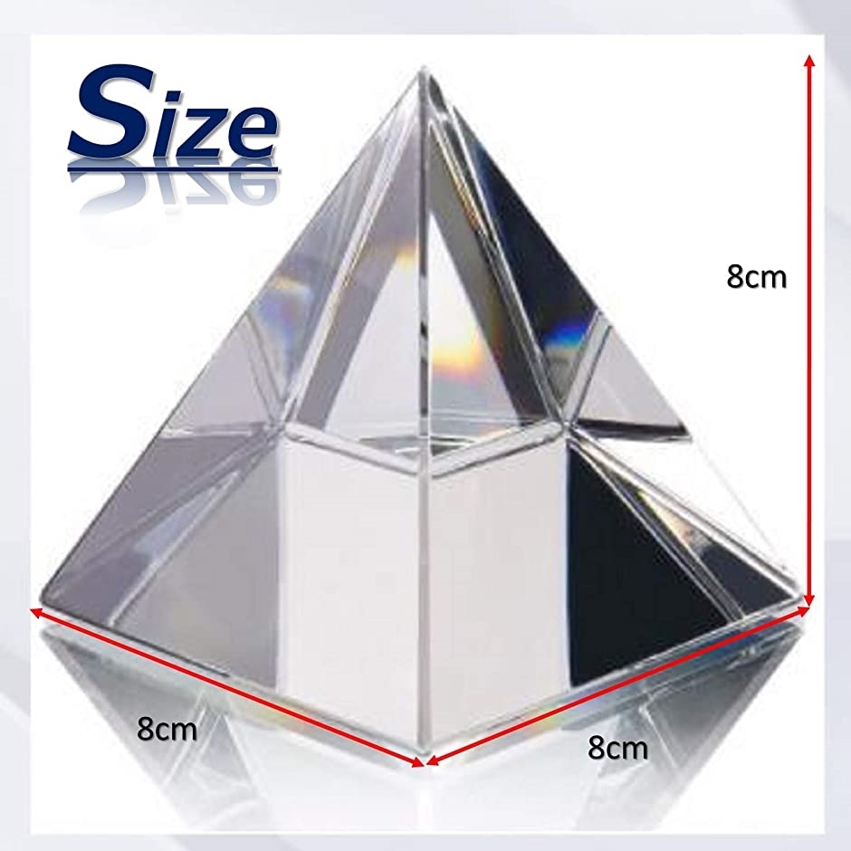 三角錐形ペーパーウェイト ピラミッド 水晶 文鎮 クリスタル ガラス サンキャッチャー プリズム パワーストーン 置物 80ｍｍ ホリック Paypayモール店 通販 Paypayモール