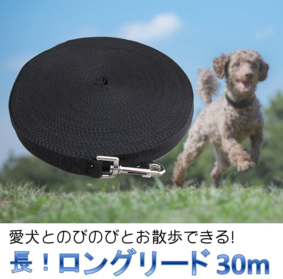 長っ ロング リード 30m トレーニング 訓練 用 中型犬 大型犬 長い 黒 ホリック Paypayモール店 通販 Paypayモール