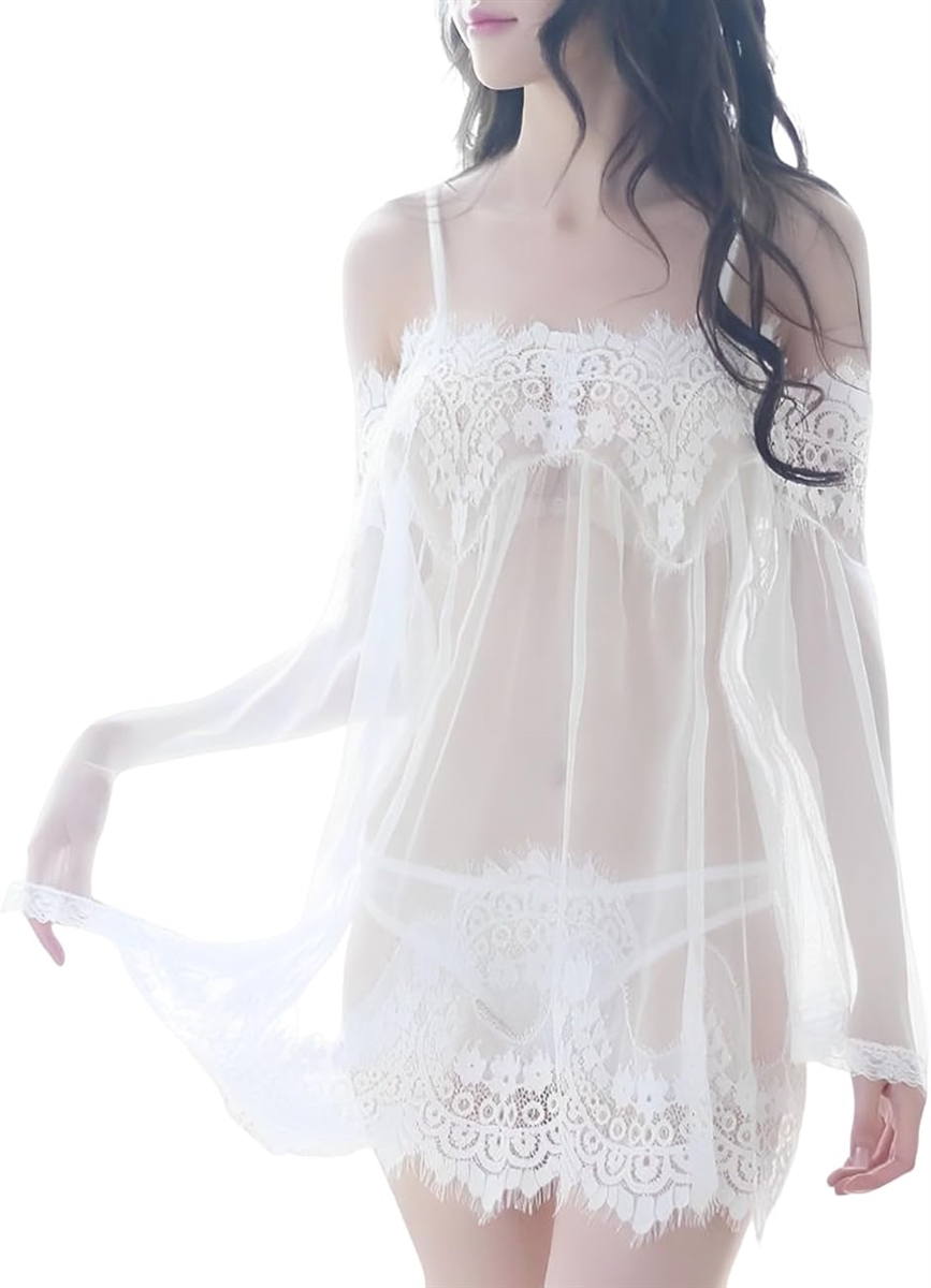  off shoru топ baby doll женский sexy гонки Ran Jerry нижнее белье ( белый, Free Size)