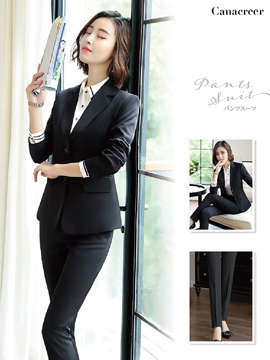 つボタンテ レディース 黒 仕事 ブラック パンツスーツ上下l 日本mサイズ相当 ホリック Paypayモール店 通販 Paypayモール スーツ パンツ 上下 ビジネス オフィス 無地 フォーマル なシーンで