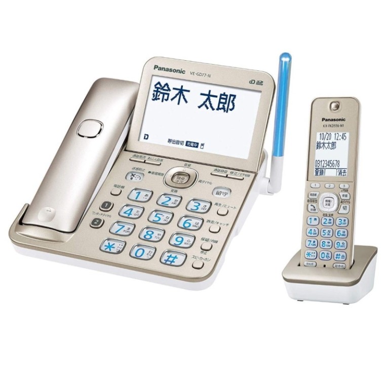 Airレジ&Panasonic VE-GZ21-W Panasonic VE-GZ72DL-N （子機1台・シャンパンゴールド） RU・RU・RU