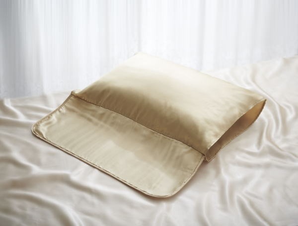 [ immediate payment ] silk car i knee pillow pad kojito champagne gold silk 100% pillow cover .... interval friction care long pad attaching 