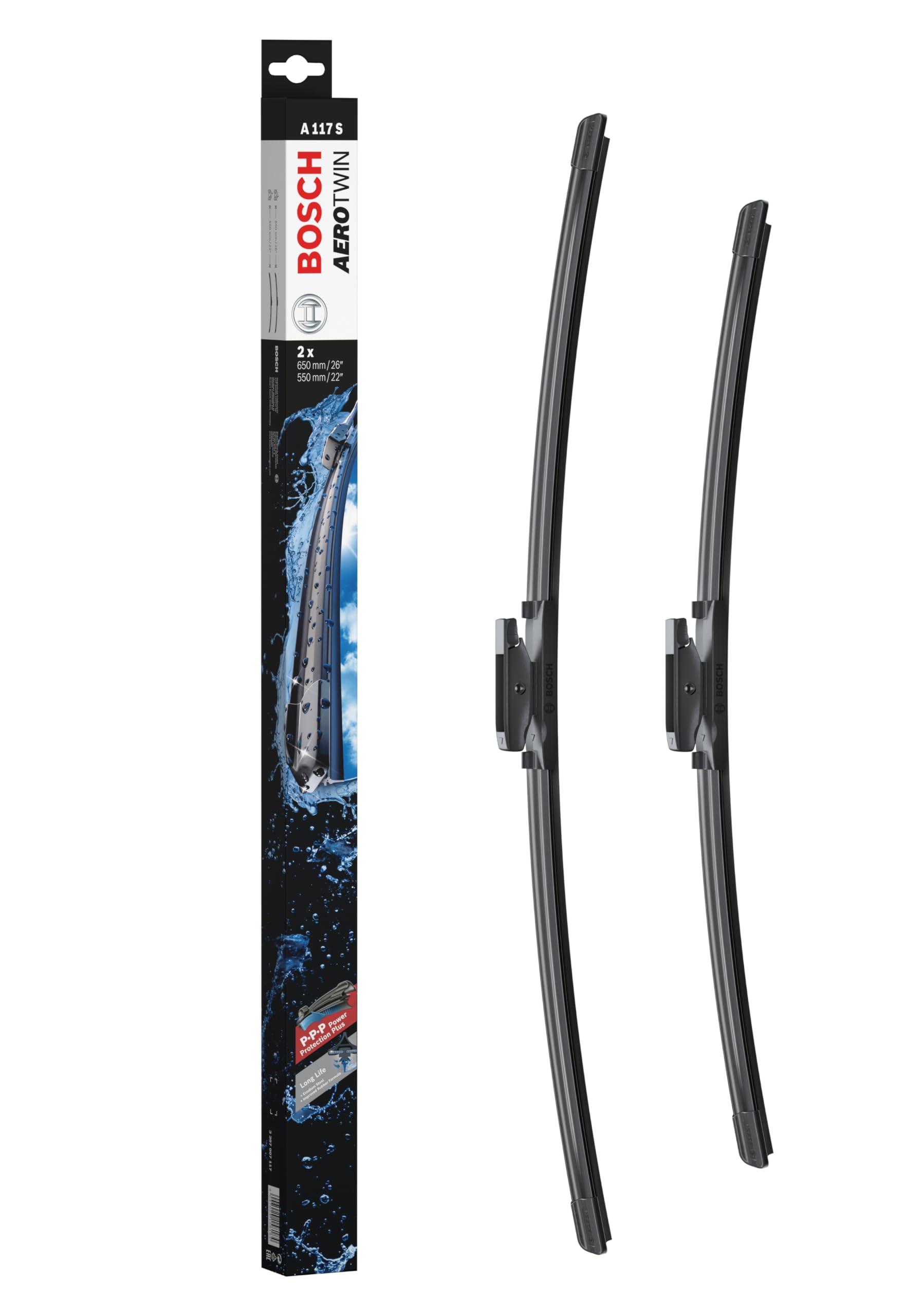 BOSCH( Bosch ) импортированный автомобиль для плоский дворник лезвие обвес twin марка машины специальный 650/550mm A117S