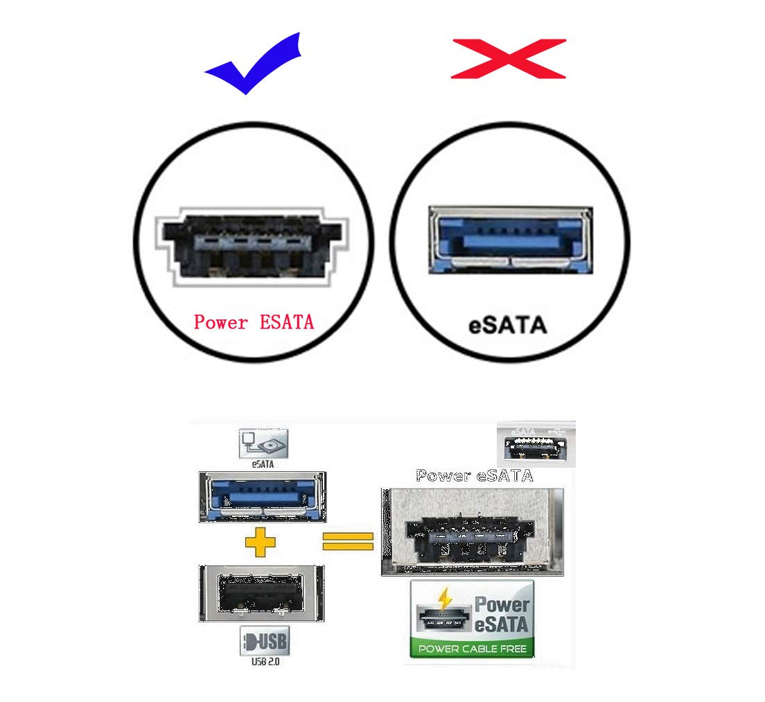 CY 50 cm dual power supply 12 V, power supply eSATA USB 2.0 5 V eSATAp combo to 22pin SATA cable 2.5 3.5 hard 