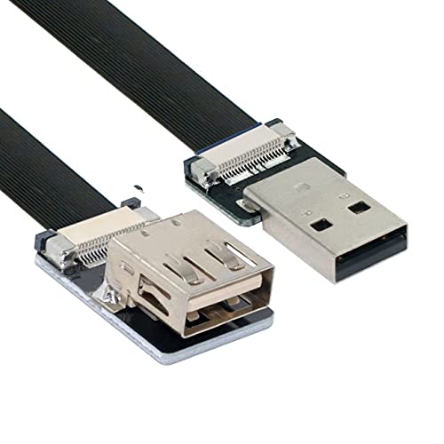 NFHK USB 2.0 Type-A male - female extension data Flat slim FPC cable FPV &amp; disk &amp; scanner &amp; printer for 