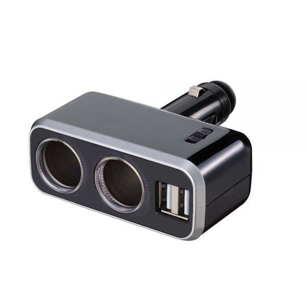 イルミソケットD2 USB 4.8A （ブラック） Fizz-991の商品画像