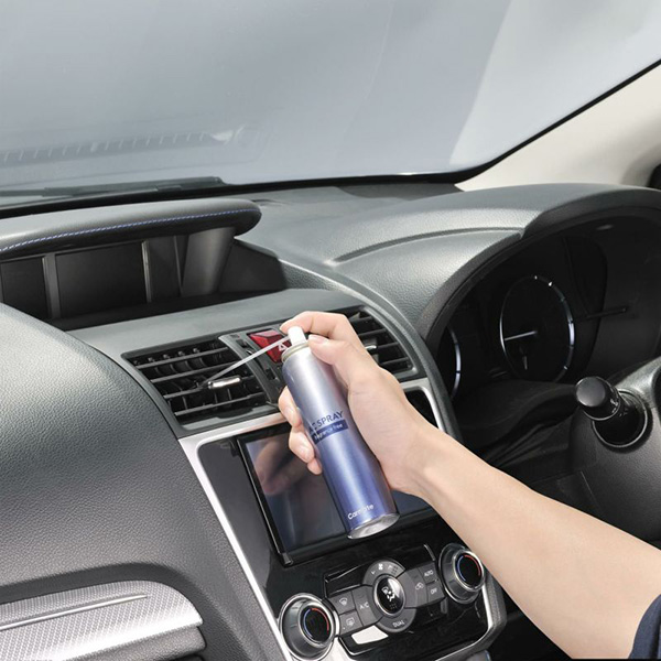 超強力エアコンスプレー 消臭 D254 エアコン臭用 カーメイト ロングノズル 無香料 車内 銀 除菌 人気no 1 銀