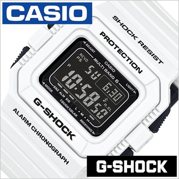 G-SHOCK 電波ソーラー 腕時計 GW-5510BW-7JF ホワイト&ブラック
