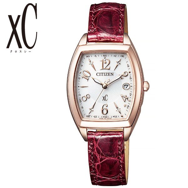 CITIZEN XC basic collection ワニ革バンド ES9394-56A （スパイシーレッド）