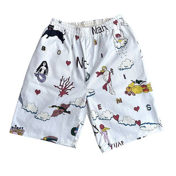 NOAH STRETCH SHORTS WHITE шорты стрейч ткань UNISEX для мужчин и женщин BOHEMIANSbohemi абрикос JAPAN
