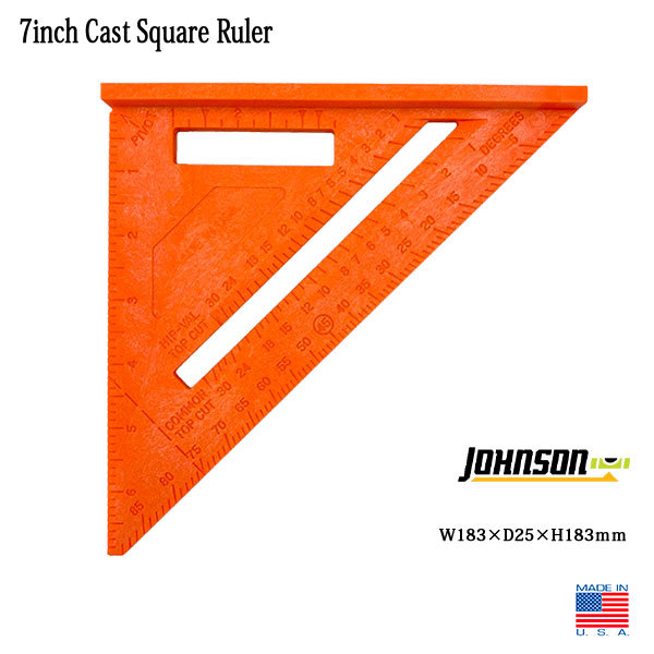 CAST SQUARE RULER 7inch литье квадратное линейка 7 дюймовый JOHNSON LEVEL Johnson America треугольник линейка DIY строительство площадка большой .