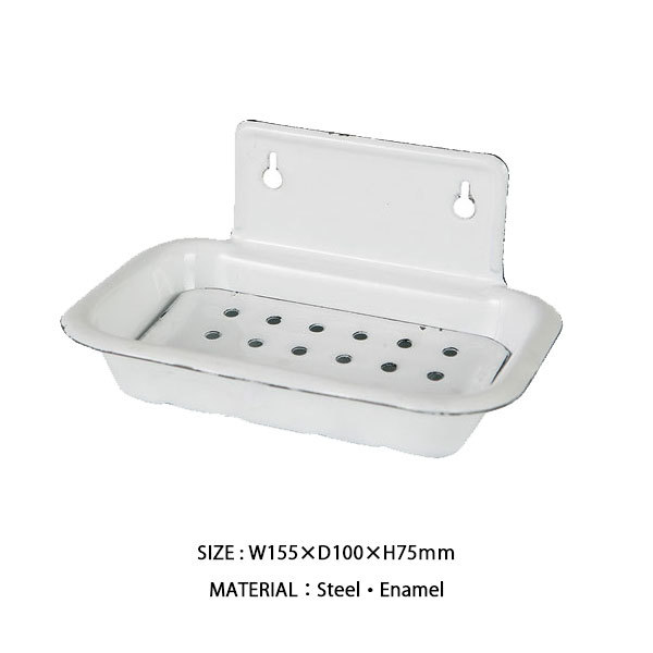 WALL MOUNT ENAMELED SOAP DISH wall крепление эмаль подставка под мыло эмаль эмаль стена установка античный обработка retro DULTON Dulton 