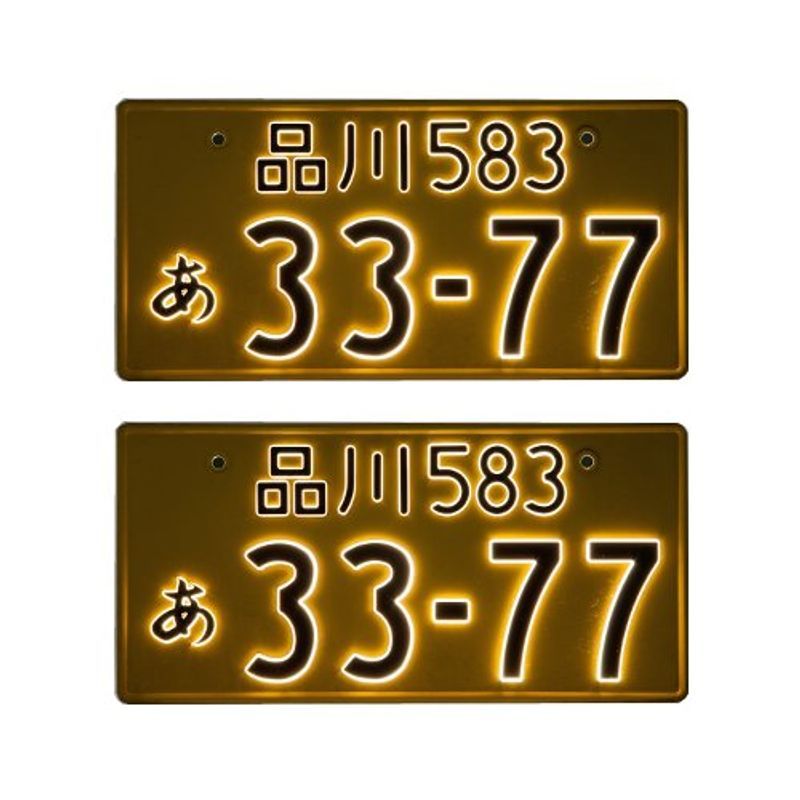 2 pieces set Inoue industry letter optical system number plate lighting equipment 2526-12V-M chrome plating LED Perfect ecoII light for automobile ( car for 