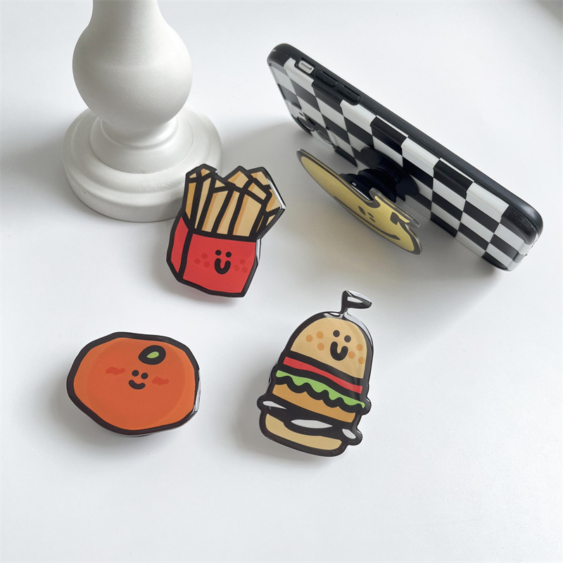  смартфон рукоятка смартфон подставка рукоятка burger картофель banana хурма orange мандарин Корея популярный легкий рукоятка 