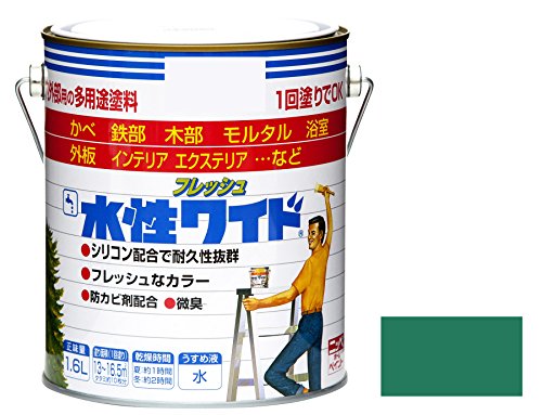 nipe paint aqueous fresh wide 1.6L mint green aqueous 3 minute gloss indoor out made in Japan 4976124026225