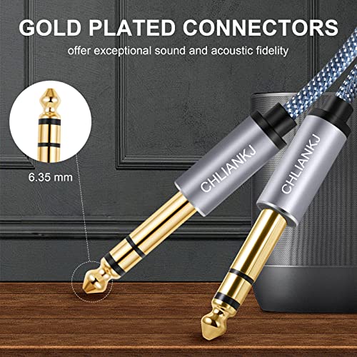 CHLIANKJ 6.35mm guitar cable, 6.35mm stereo standard plug cable male - male mixer guitar amplifier speaker etc.. connection for 