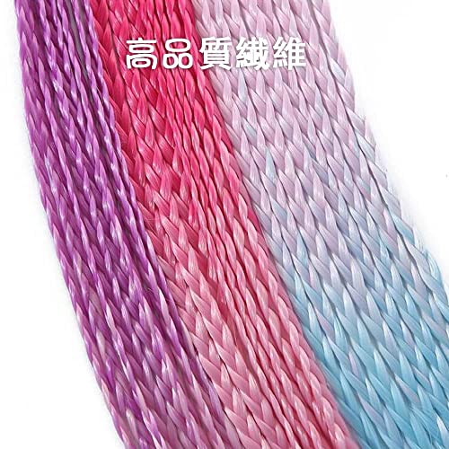 YFFSFDC hair ek stereo three braided 3 color Kids knitting stylish lovely wig Kids Dance Event Halloween hair ek stereo gla