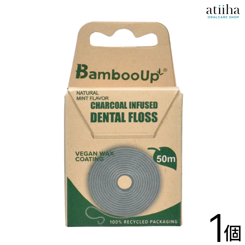  dental floss BambooUp bamboo up charcoal f Roth 50m natural wax 1 piece 