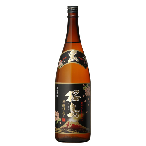 本坊酒造 芋焼酎 黒麹仕立て 桜島 25度 1.8L × 1本 瓶 桜島 芋焼酎の商品画像