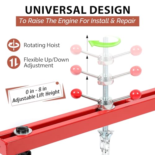 KUAFU engine support bar withstand load 1100 pound motor width bar 2 Point lift holder attaching dual hook Cross hoist engine ho 