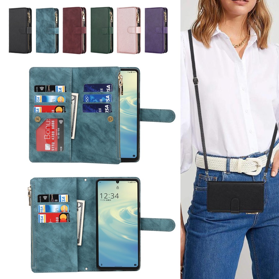 aquos sense6 кейс aquoszero6 кейс aquos r6 кейс aquosr6 кейс блокнот type смартфон кейс aquossense6 мобильный кейс карта место хранения смартфон плечо ремешок 
