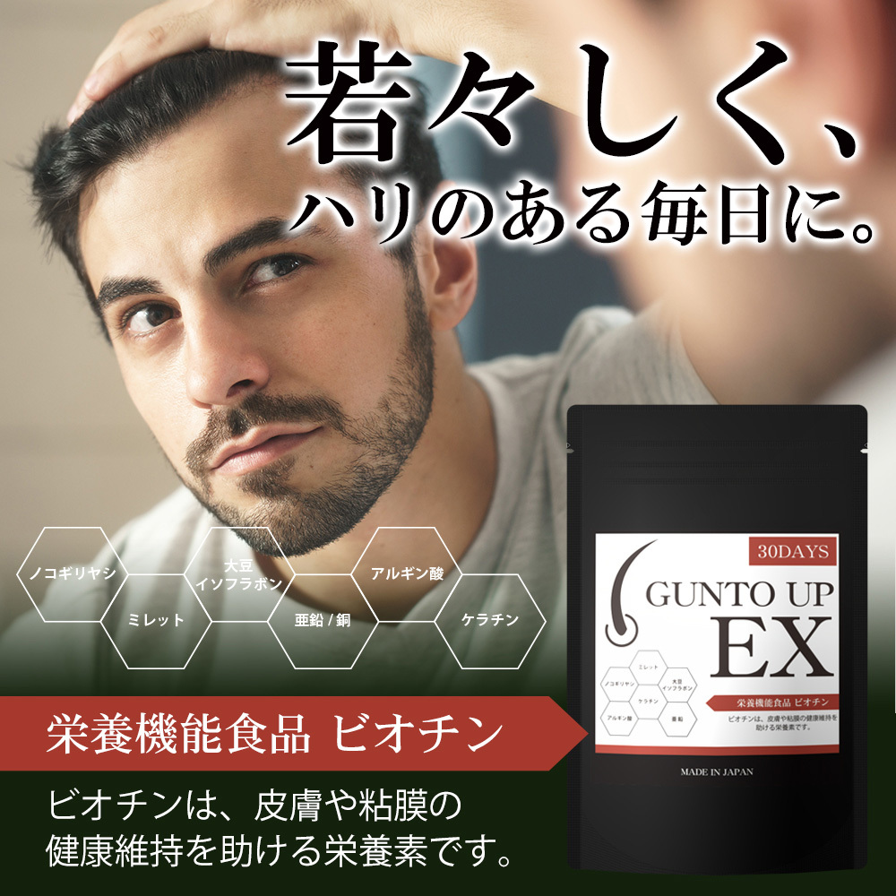  hair care supplement Serenoa L- Rige n. cloth zinc gnto up GUNTO UP EX 90 bead 30 day minute 