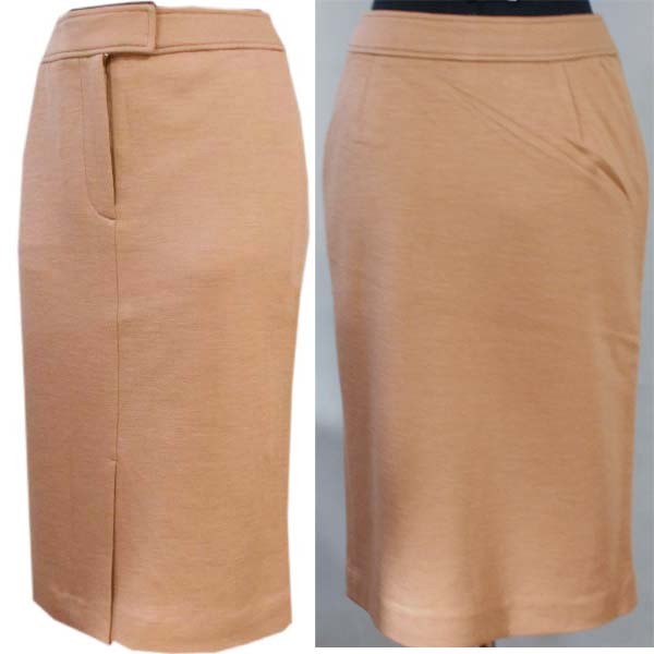  jersey knitted material. center slit skirt ( Camel color ) size S*M size equipped 