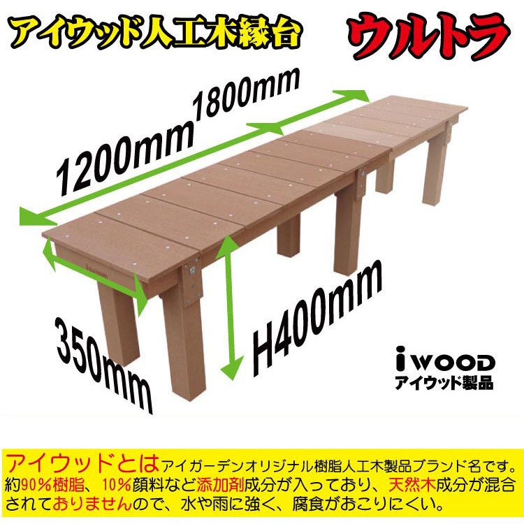  bench human work wooden 1235bk black * I wood bench Ultra width 1200× inside 350× height 400 E1235B garden furniture 