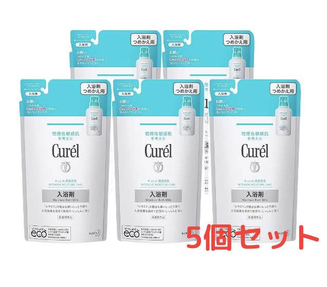 キュレル 薬用入浴剤 詰替用 360ml×5の商品画像