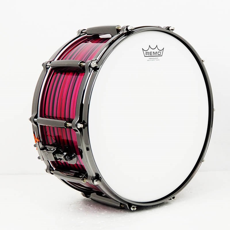 Pearl MMGC1465S/BN #T18 [Masters Maple Gum 14×6.5 Snare Drum - Nitro Red and Black Lacquer Swirl w/Nickel Hardware][ Factory...