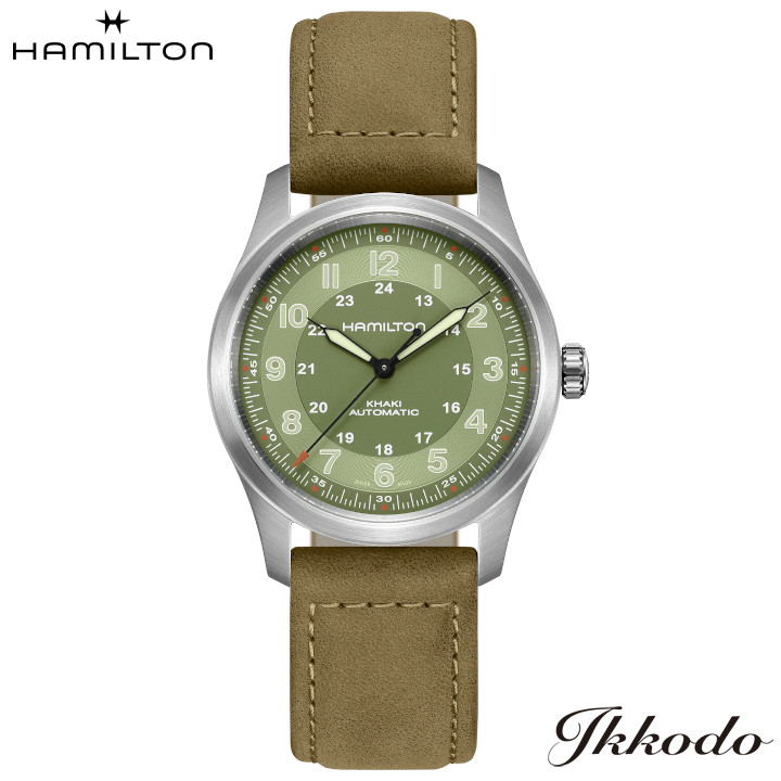 HAMILTON HAMILTON KHAKI FIELD TITANIUM AUTO H70205860 （グリーン） KHAKI FIELD メンズ腕時計の商品画像